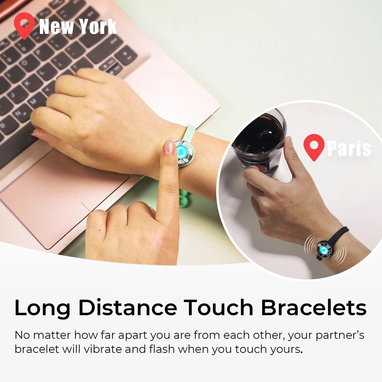 Bond Touch comes in pairs. You keep one, and you give one to your dearest.  Whe… | Long distance relationship bracelets, Relationship bracelets,  Relationship jewelry